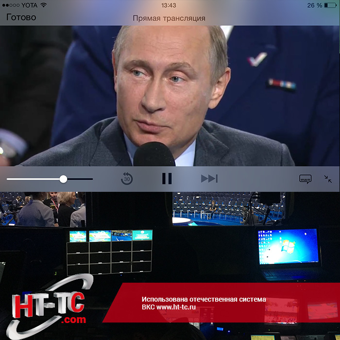 Отечественная ВКС www.ht-tc.ru, прямая трансляция с президентом РФ Путин В.В.
